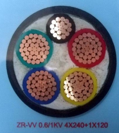 ZR-VV 0.6/1KV 4*240+1*120阻燃聚氯乙烯电缆